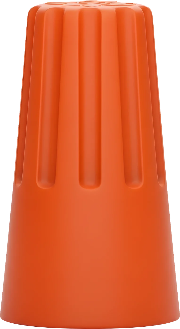 Orange twist-on wire connector