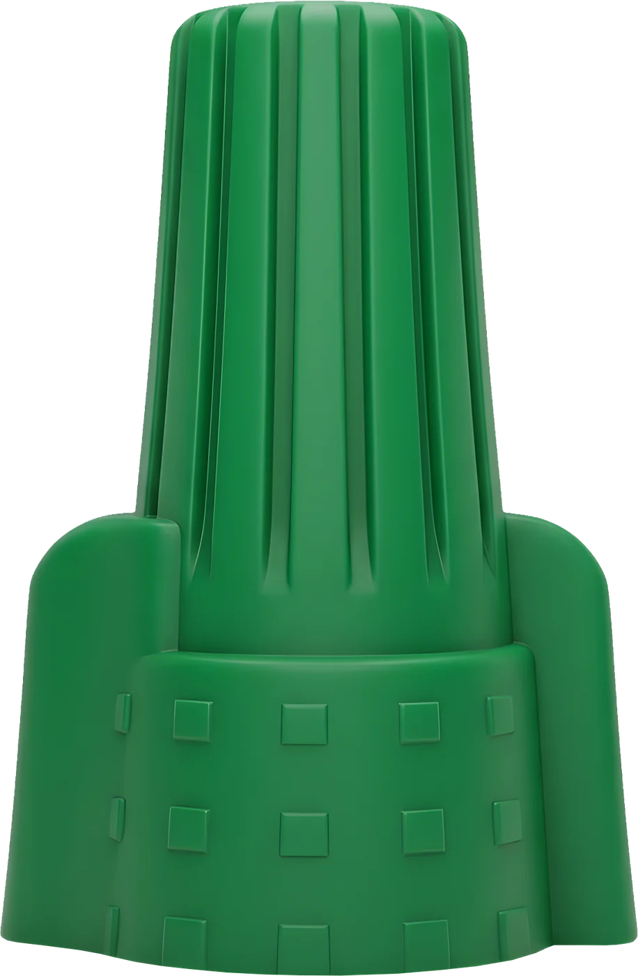 Green grounding wire connector with pigtail hole