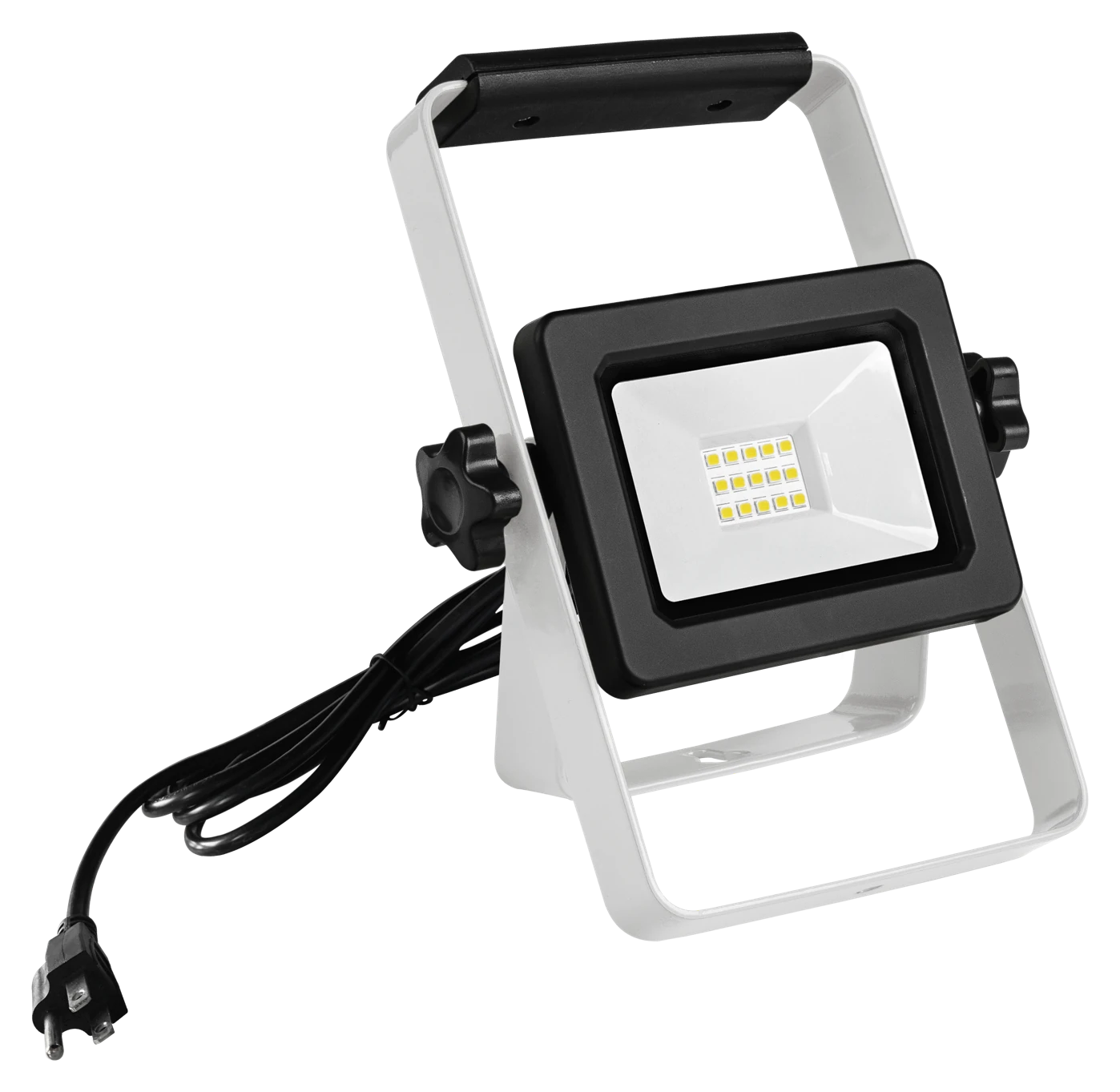 Portable LED work light on a folding stand
