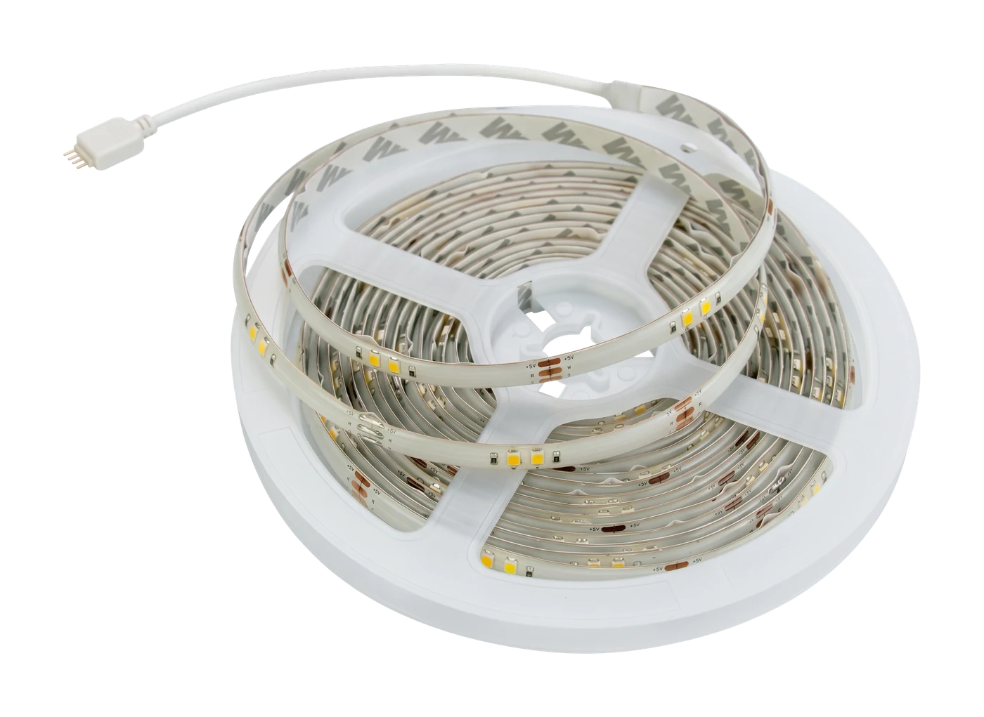 Zone 16.4 ft adjustable white rechargeable tape light — Reel of rechargeable adjustable-white LED tape light