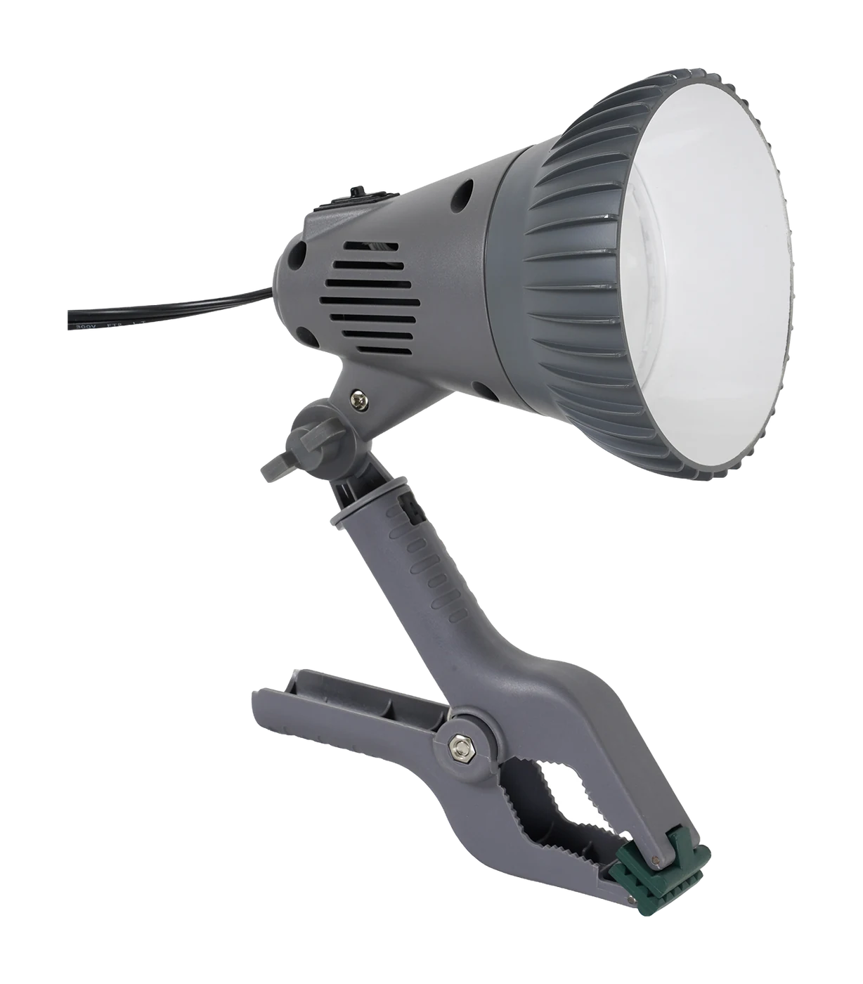 Clamp-on LED grow light with adjustable head