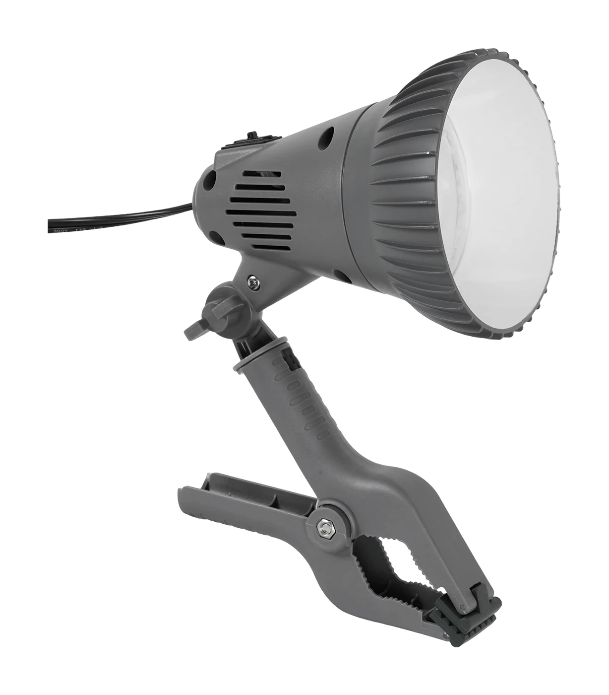 Clamp-on LED grow light with adjustable head