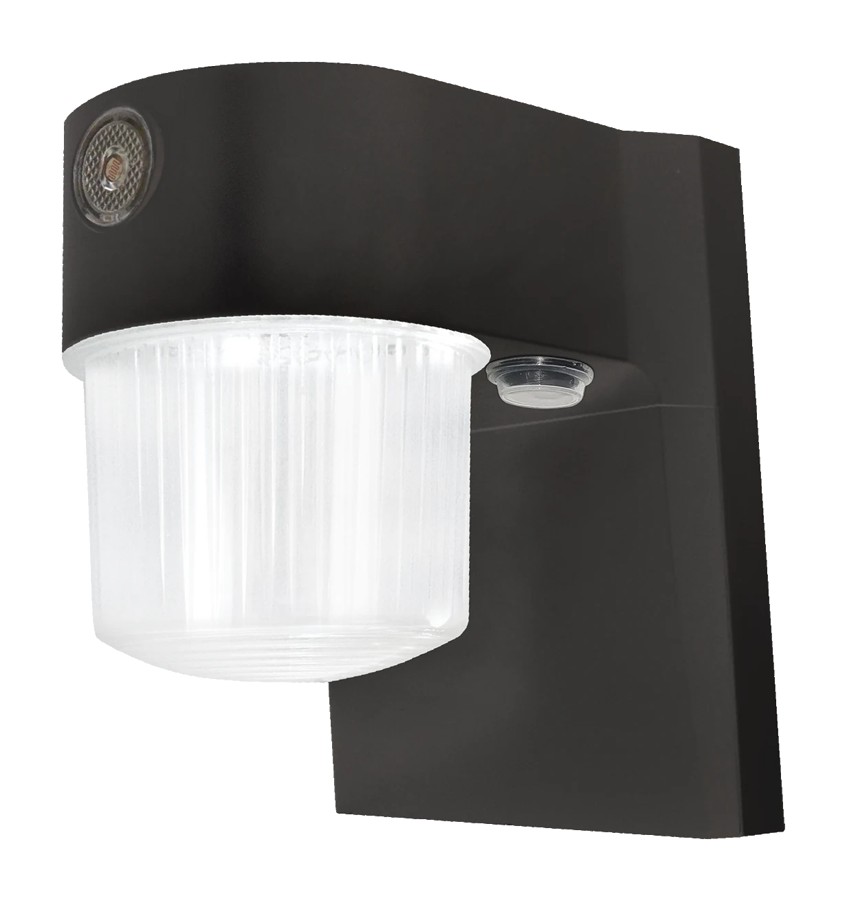 Black LED jelly jar security light with photocell