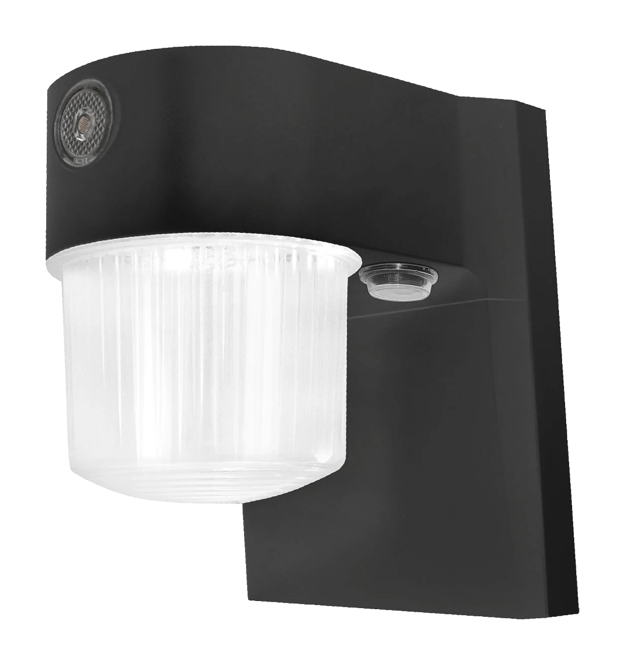 Black LED jelly jar security light with photocell
