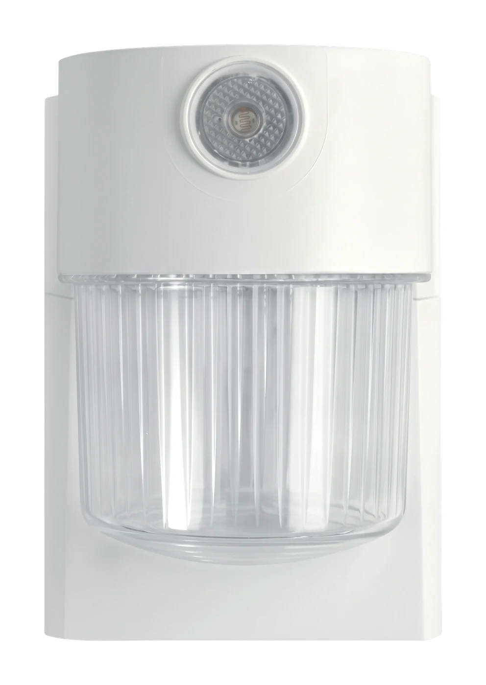 Zone Dusk-to-dawn jelly jar security light, white — White LED jelly jar security light with photocell
