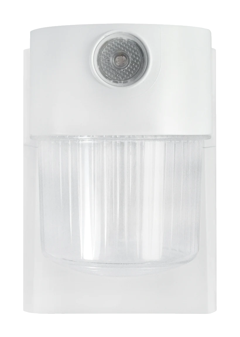 White LED jelly jar security light with photocell