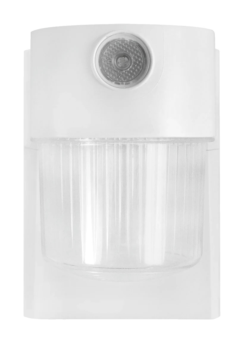 White LED jelly jar security light with photocell
