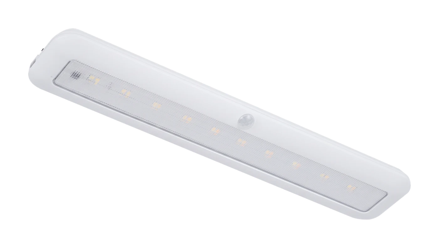 Zone 12 in. rechargeable motion closet light — Slim white 12 inch rechargeable closet light bar