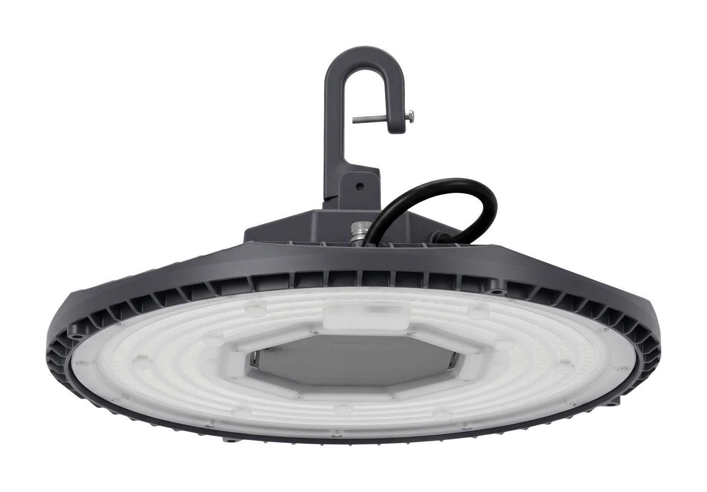 Zone 11-1/2 in. LED grow high bay light — Round LED grow high bay light with hanging hook