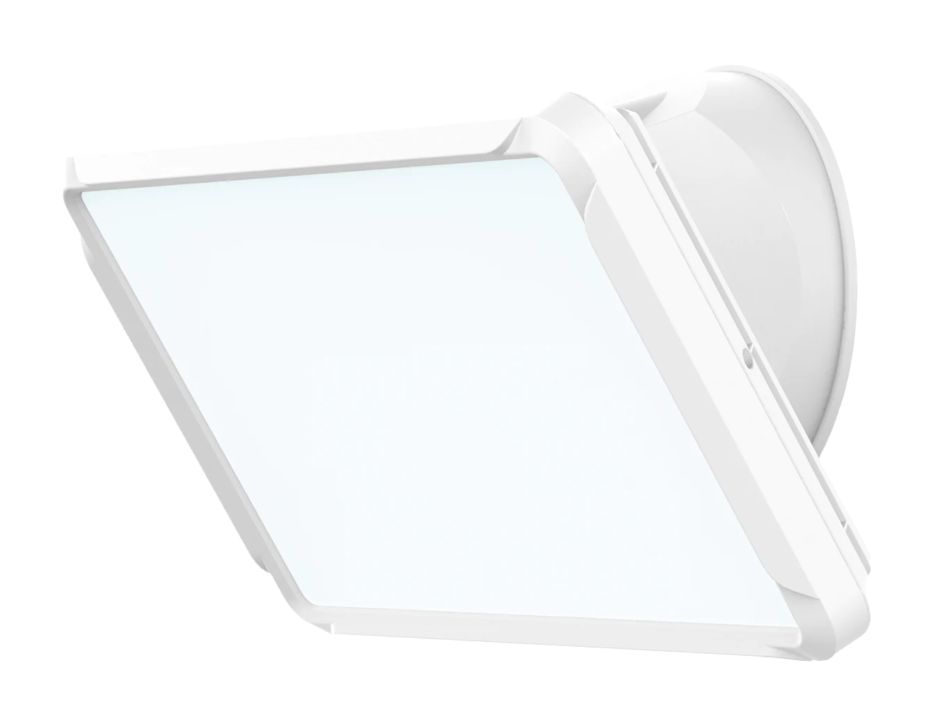 Zone White single-head security light — White single-head security light viewed from the front