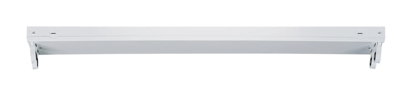 Zone 2 ft 2-light ballast-free strip light — White two foot two-light strip fixture viewed from the front