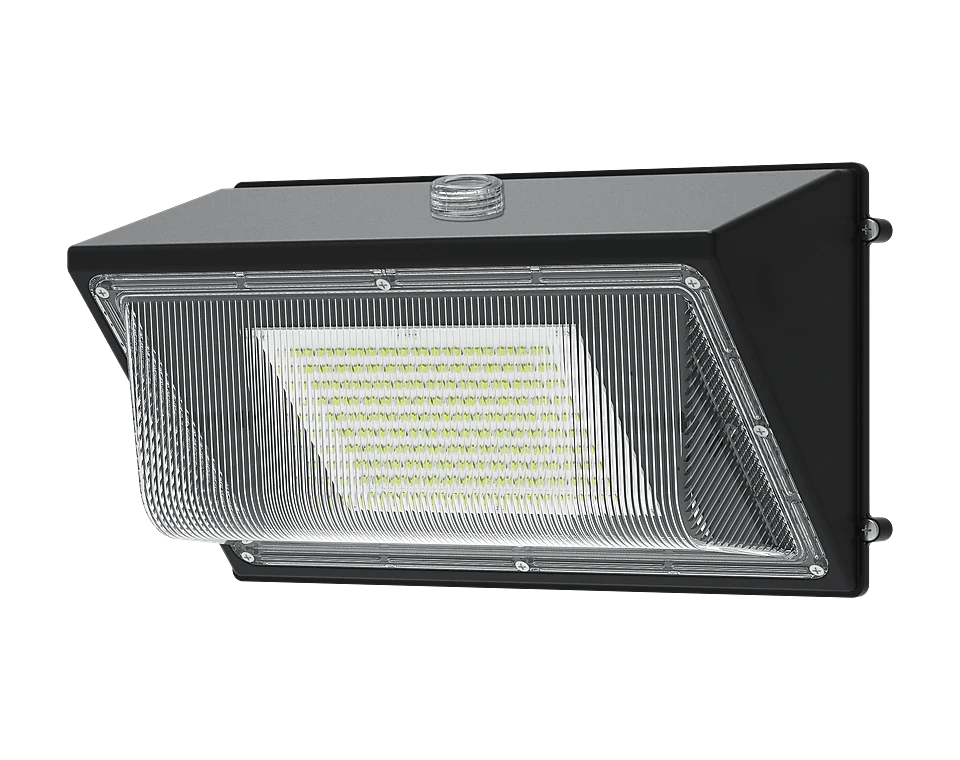 Grey LED wall pack luminaire