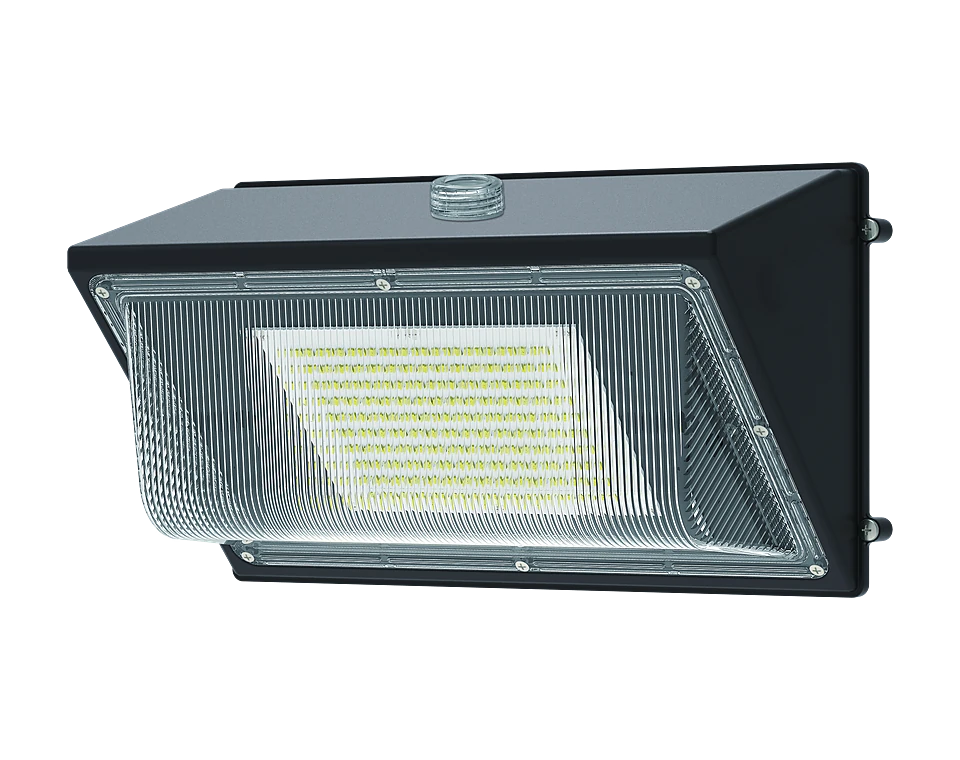 Grey LED wall pack luminaire