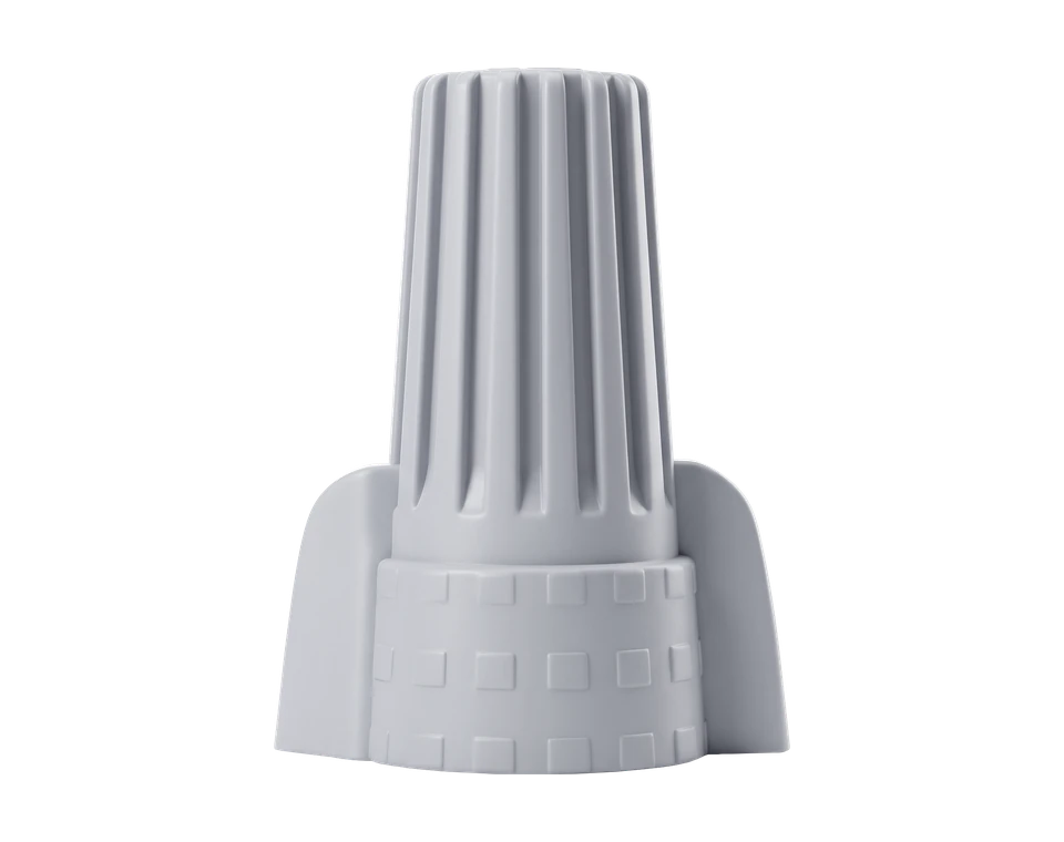 Grey winged twist-on wire connector